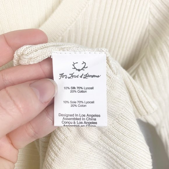 For Love And Lemons Knitz | Delancey Top Cream - Picture 5 of 8